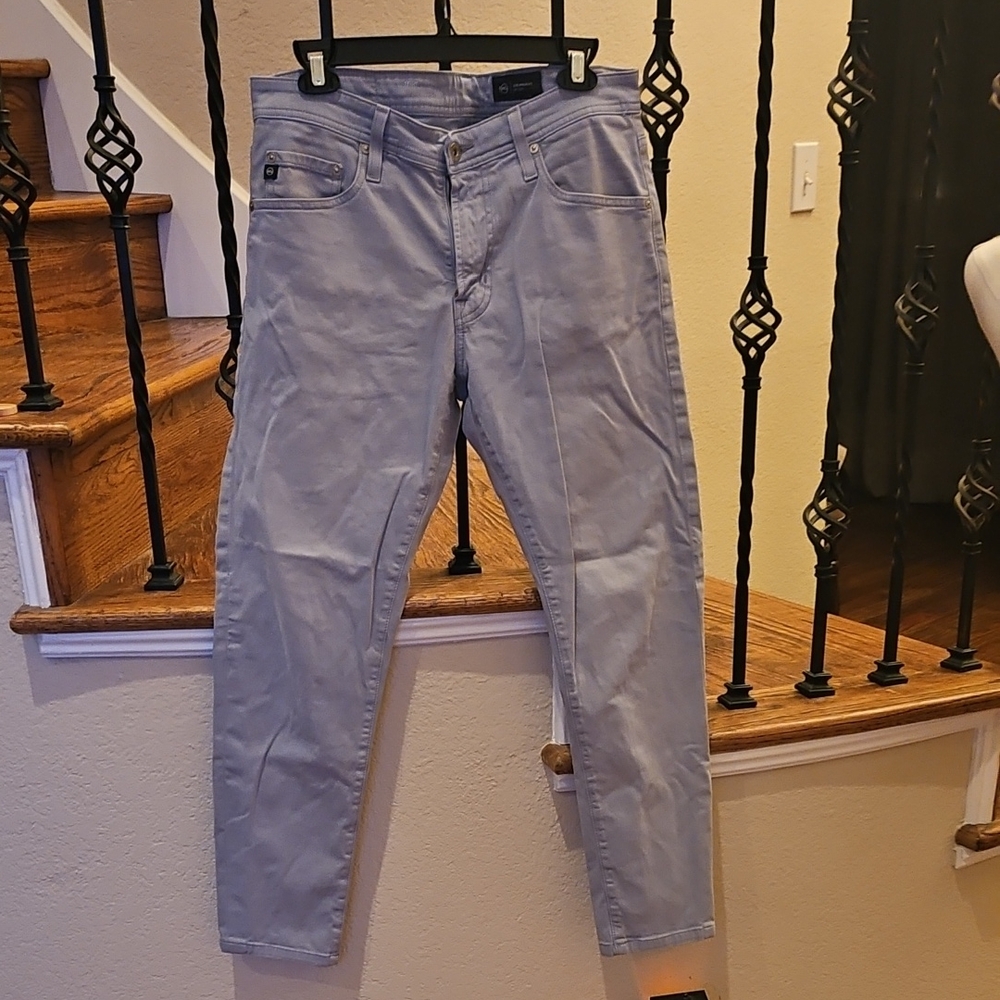Ag Adriano Goldschmied Men's Slim Fit Light Gray Jeans